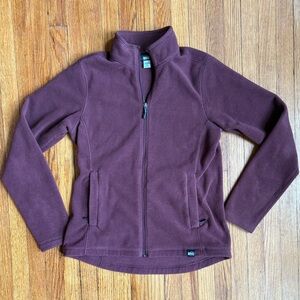 REI Maroon Fleece Jacket Size Medium